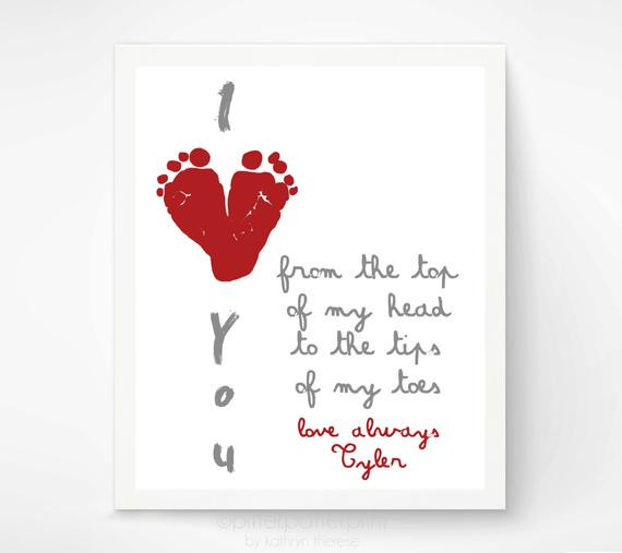 New Dad Valentines Day Gifts
 Valentines Day Gift for New Dad Gift for by PitterPatterPrint