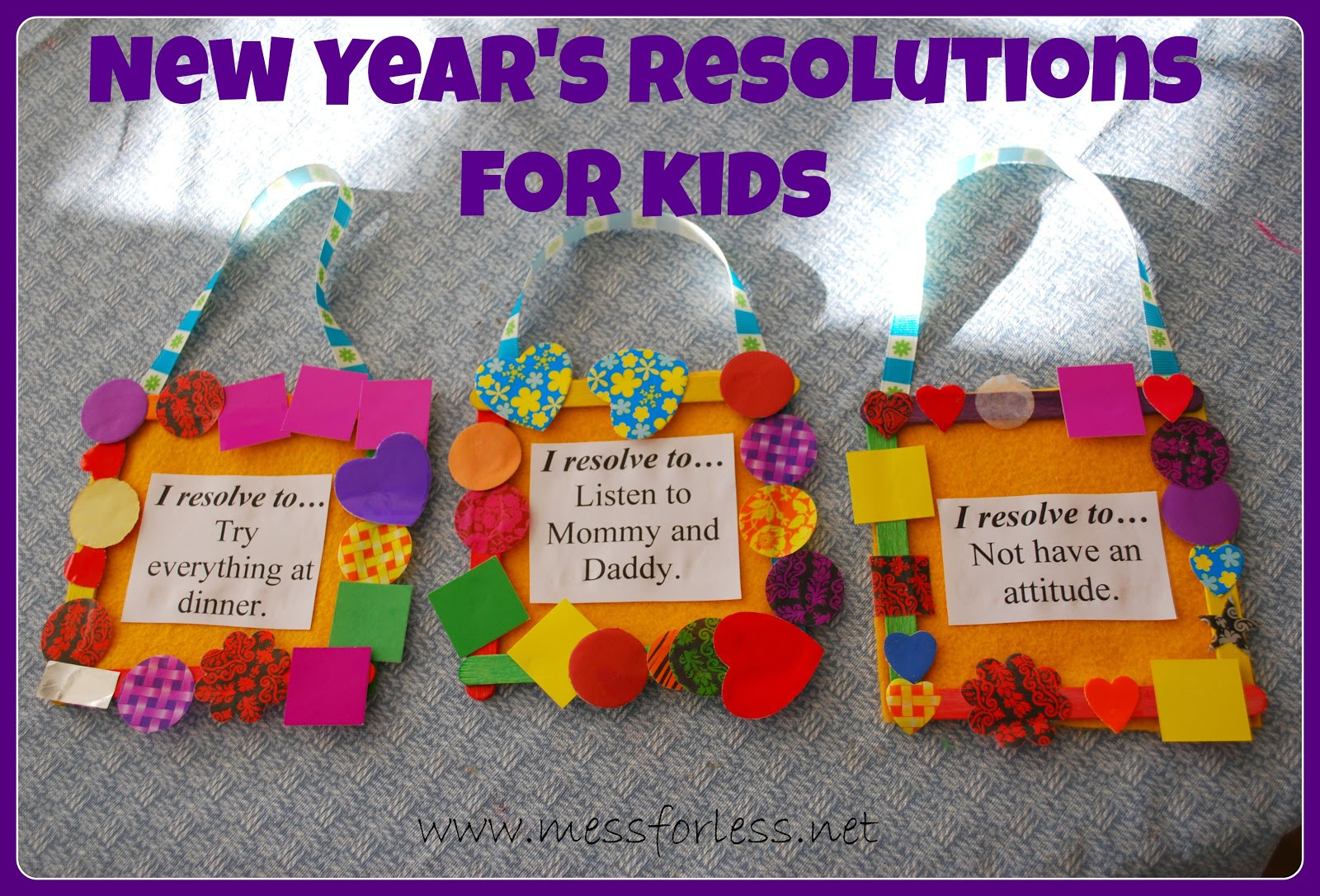 New Year Resolution Ideas For Students
 New Year s Resolutions for Kids Mess for Less