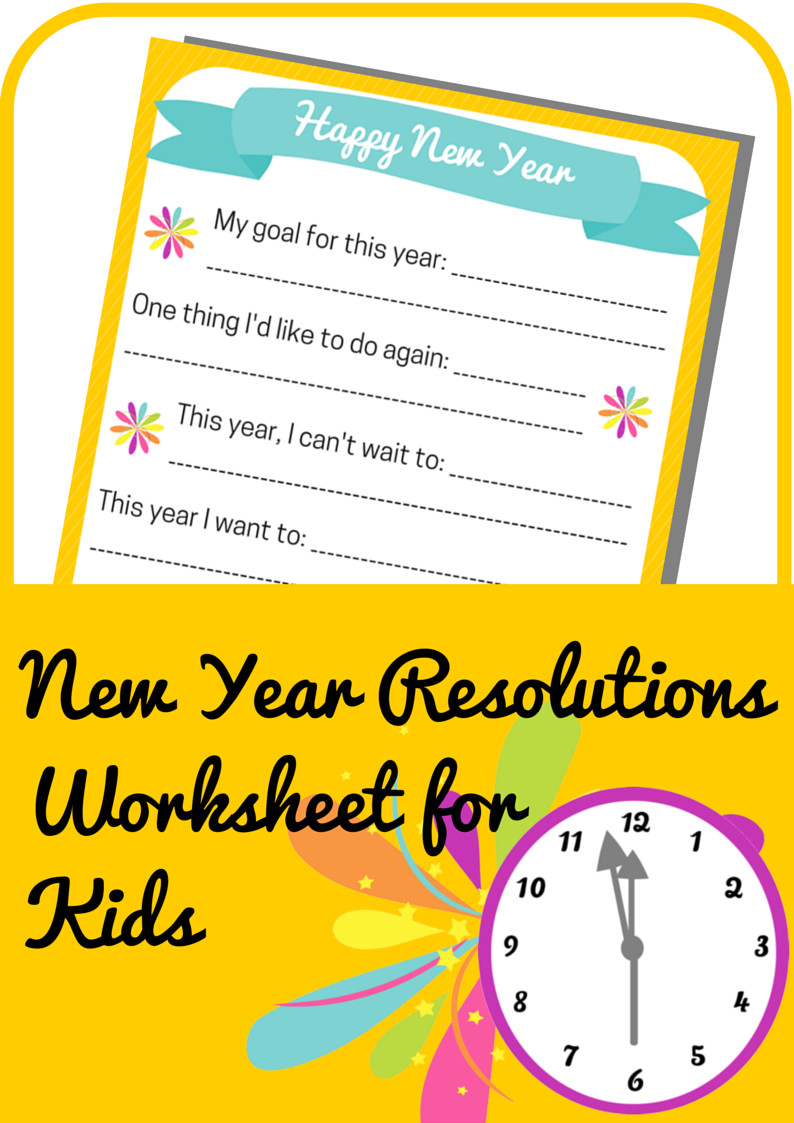 New Year Resolution Ideas For Students
 New Year Resolutions Worksheet for Kids