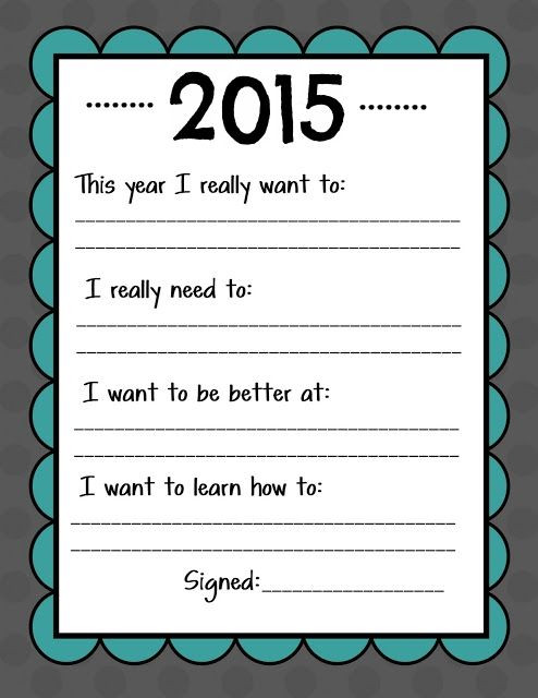 New Year Resolution Ideas For Students
 Kid Friendly New Year s Resolution Printable