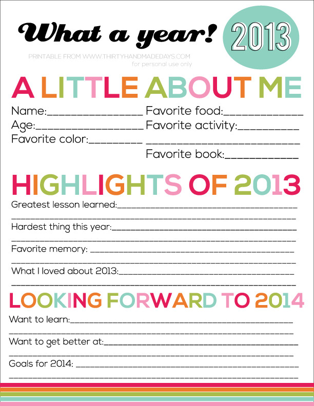 New Year Resolution Ideas For Students
 25 New Years Printables for 2014 The Crafted Sparrow