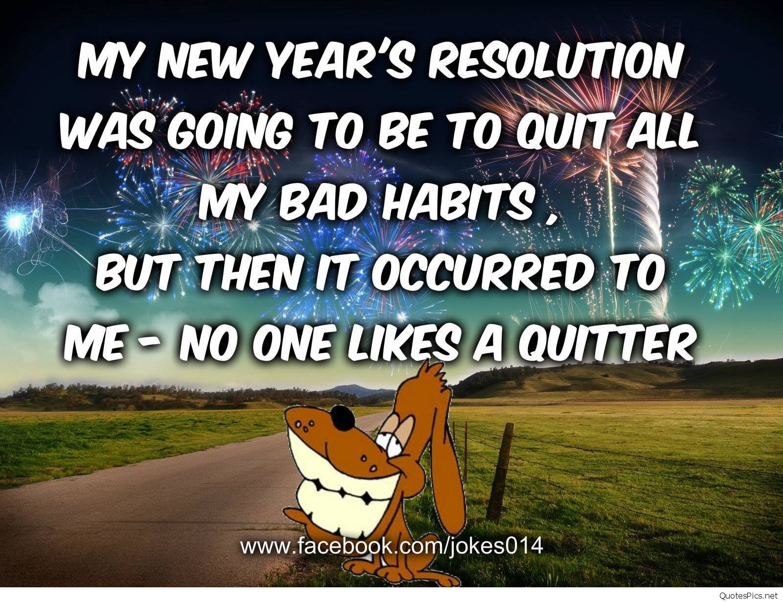 New Year Resolution Quotes Funny
 Funny happy new year resolutions images & sayings cards 2017