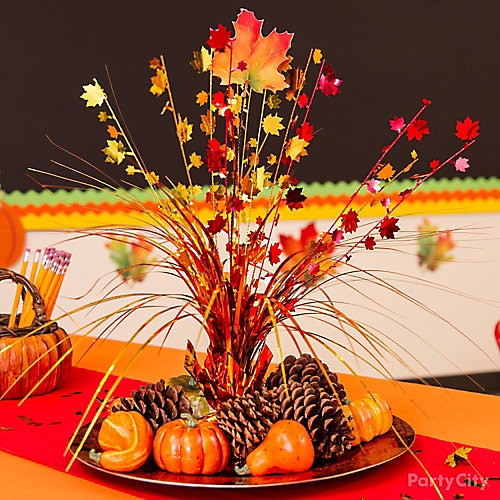 Party City Fall Decorations
 Fall Platter Centerpiece Idea Party City