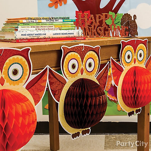 Party City Fall Decorations
 Fall Class Owl Decorating Idea Thanksgiving Class Party