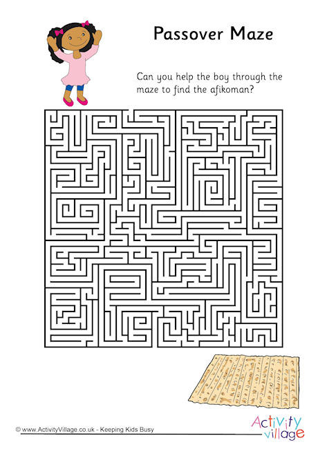 Passover Activities For Kids
 Passover Maze 3