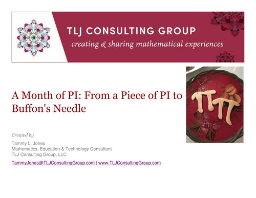 Pi Day Activities Pdf
 A Month of PI From A Piece of PI to Buffon s Needle Pi