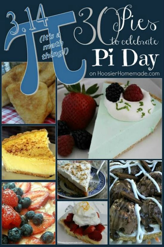 Pi Day Dessert Ideas
 30 Pies for Pi Day on HoosierHomemade