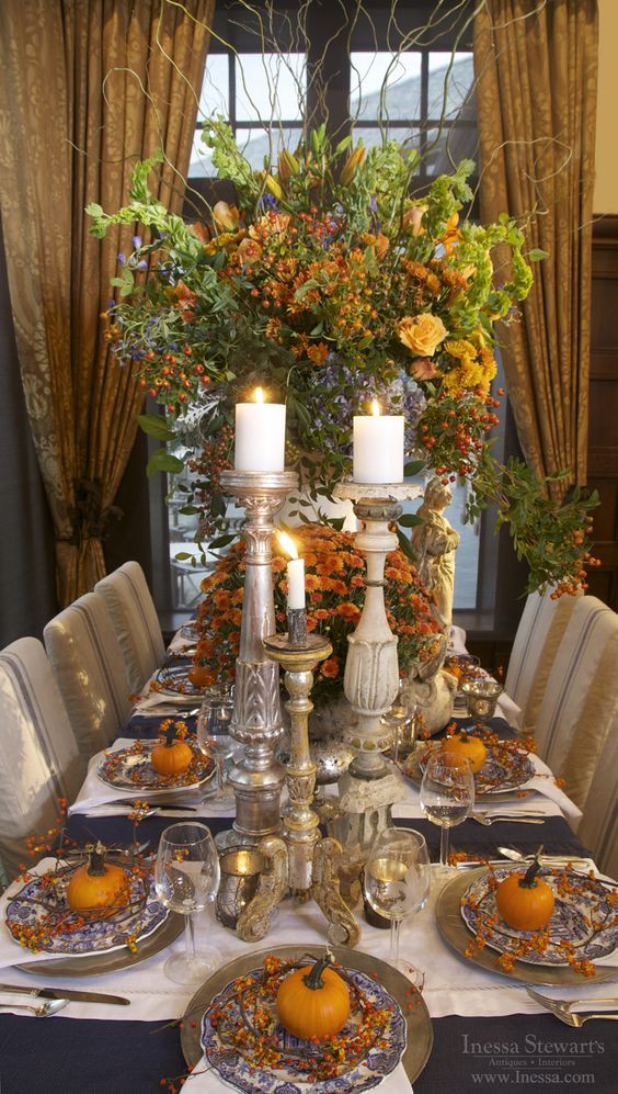Pinterest Thanksgiving Table Ideas
 31 Autumn Tablescapes Scrapality