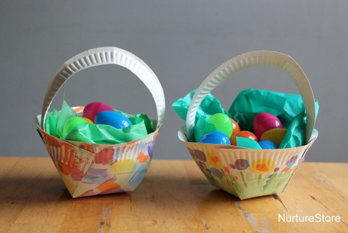 Preschool Easter Basket Ideas
 Paper plate Easter basket craft NurtureStore