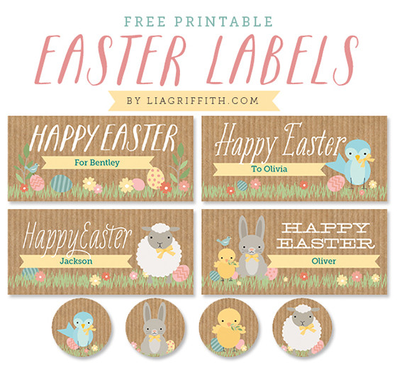 Printable Easter Gift Tags
 Printable Easter Labels and Round Stickers
