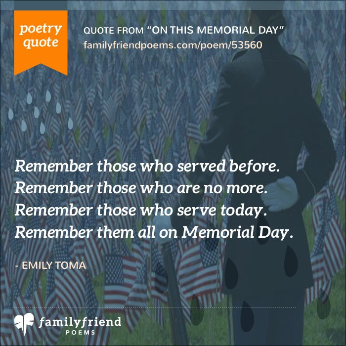 Quote On Memorial Day
 Memorial Day Poems Poems about Memorial Day