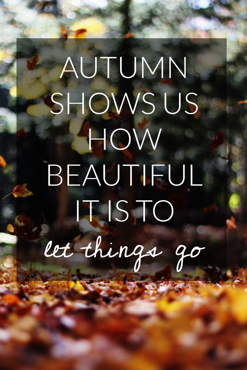 Quotes About The Fall
 Autumn shows us how beautiful it is to let things go