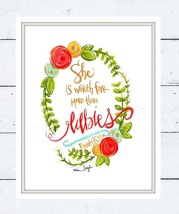 Religious Mothers Day Gift
 Mothers Day Art Mothers Day Gift Scripture by artbyerinleigh