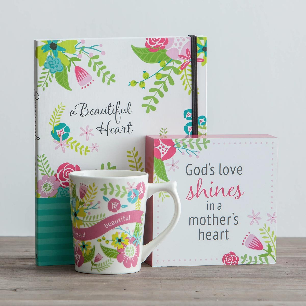 Religious Mothers Day Gift
 Beautiful Beyond Words Journal Plaque and Mug Gift Set