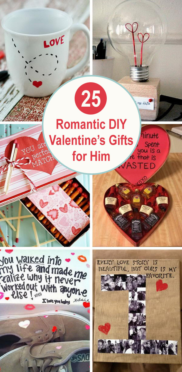 Romantic Valentines Day Gift For Him
 25 Romantic DIY Valentine s Gifts for Him 2017