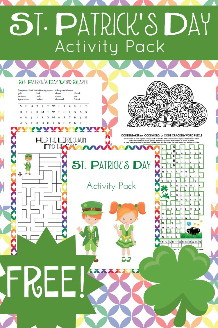 Saint Patrick's Day Activities
 FREE Huge St Patrick s Day Activity Fun Pack Suits