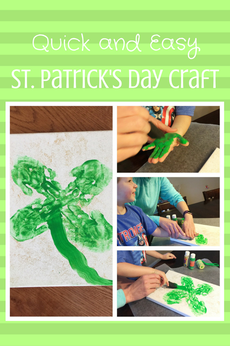 Saint Patrick's Day Crafts
 Quick and Easy St Patrick s Day Craft Handprint Shamrock