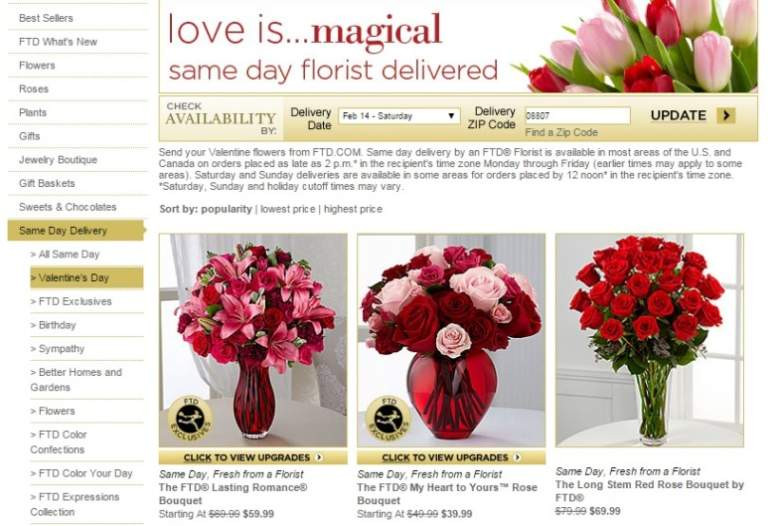 Same Day Valentines Gift Delivery
 Valentine’s Day Flowers Same Day Delivery Last Minute