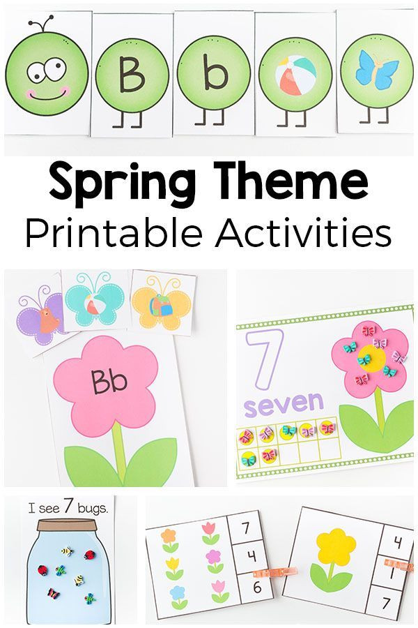 Spring Ideas Activities
 Spring Theme Printables and Activities for Preschool and