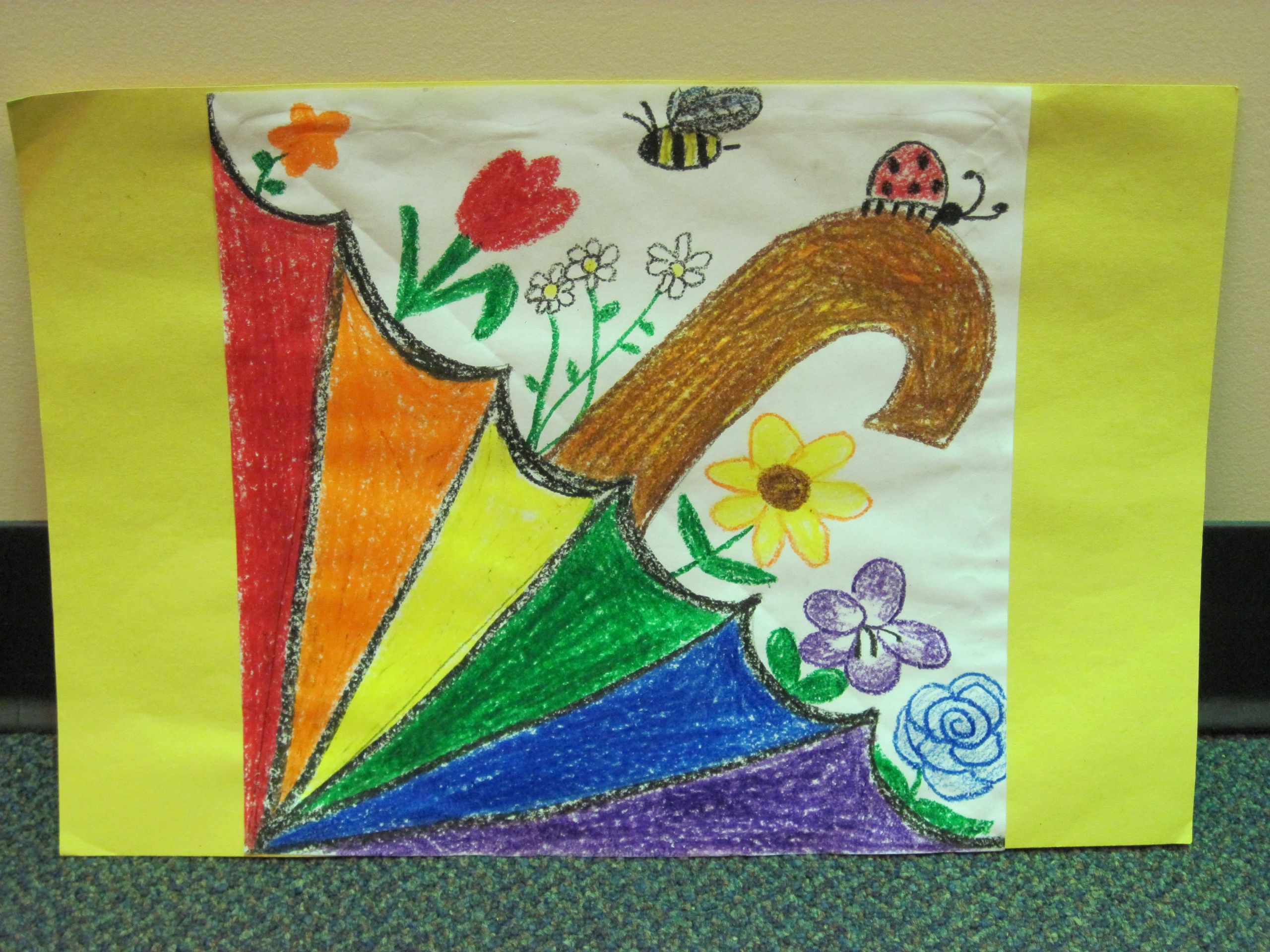 Spring Ideas Art
 Spring Spectrum Umbrella 1st Grade Art