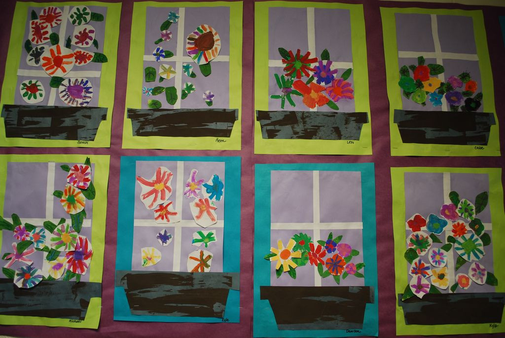 Spring Ideas Art
 Window Boxes cute idea for the kids mother s day card