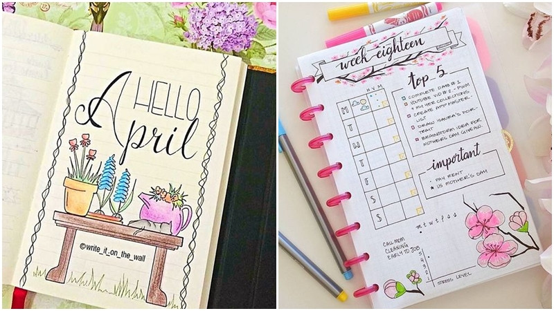 Spring Ideas Bullet Journal
 How to Have a Spring Inspired Bullet Journal Entry