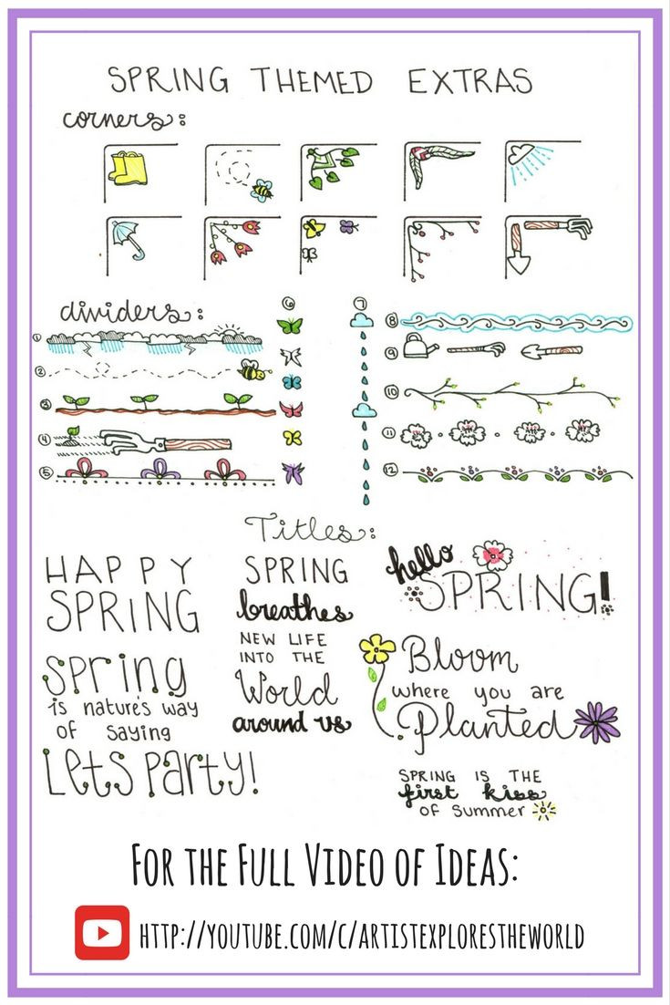 Spring Ideas Bullet Journal
 Spring bullet journal ideas Bullet Journal