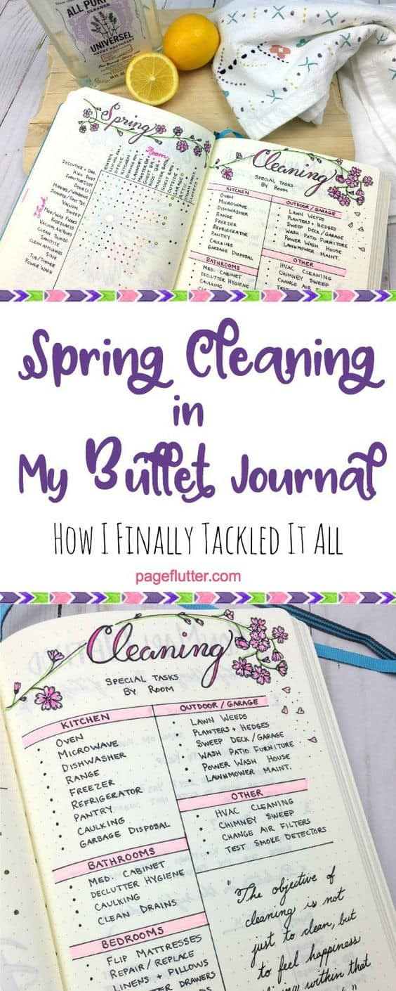 Spring Ideas Bullet Journal
 The Best Bullet Journal Ideas To Crush Your Chore List