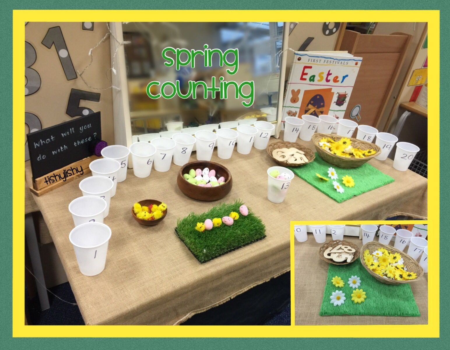 Spring Ideas Eyfs
 Spring counting on the maths table