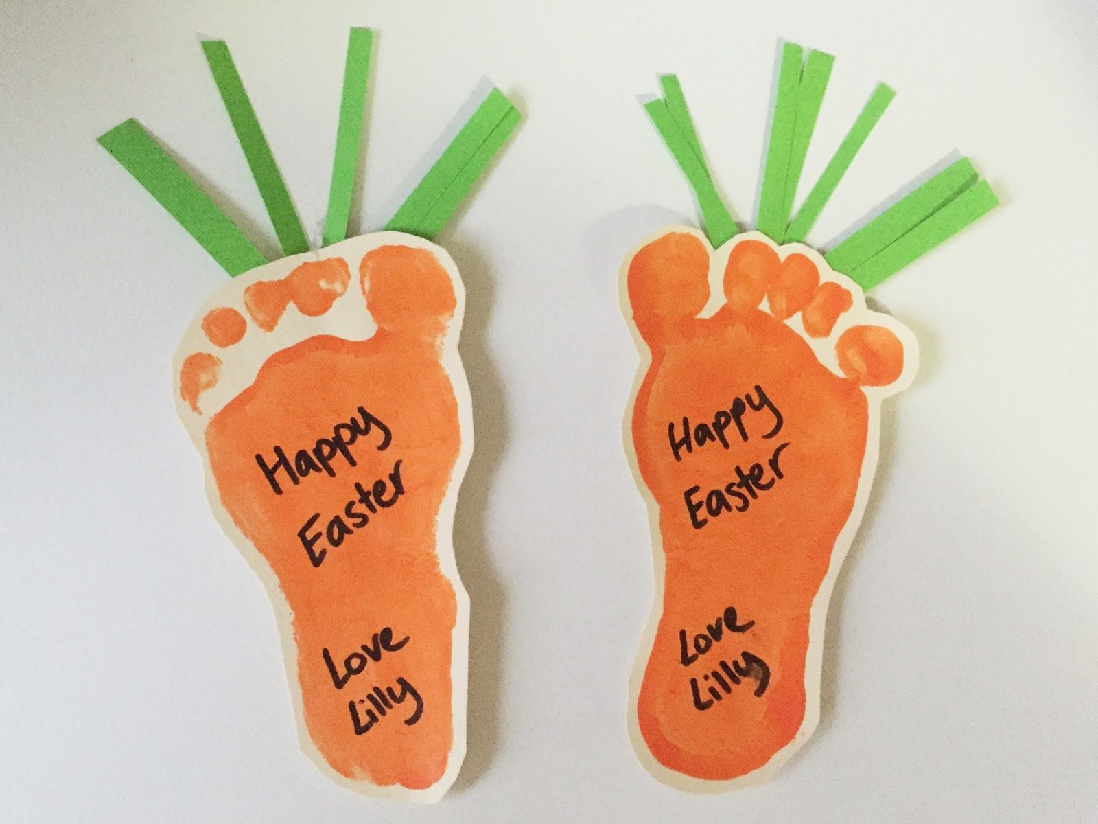 Spring Ideas For Babies
 First Easter craft ideas little carrot magnets using