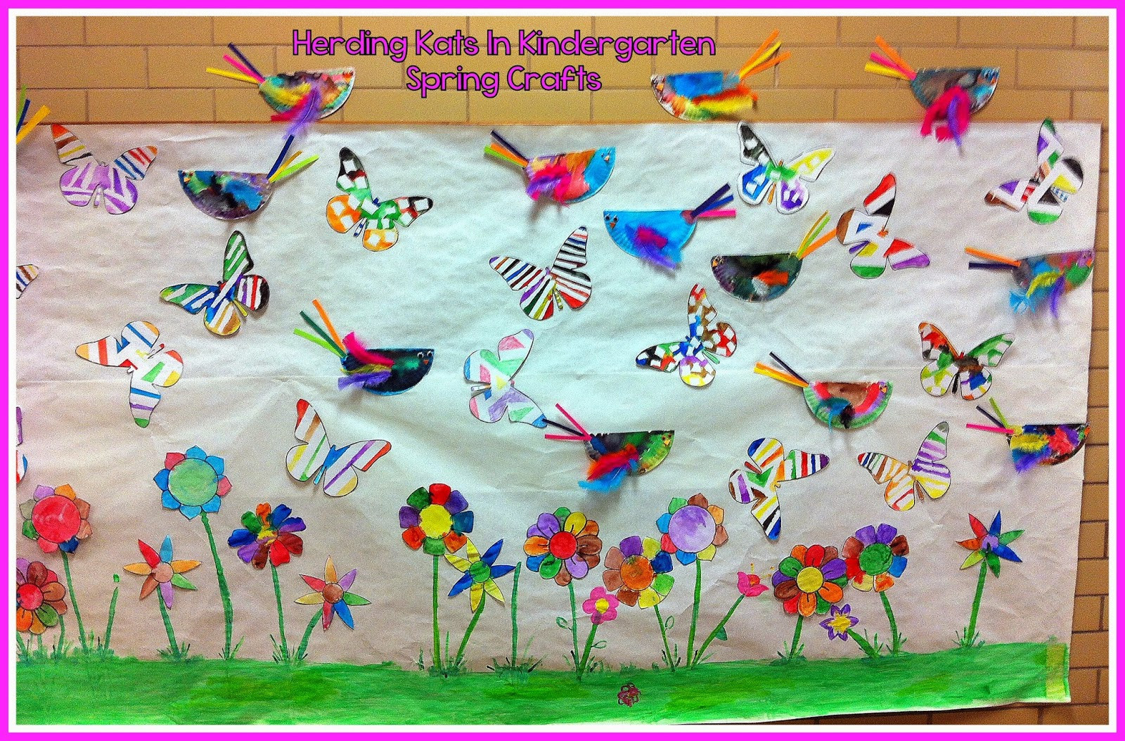 Spring Ideas For Kindergarten
 Herding Kats in Kindergarten Spring Crafts Bulletin Board