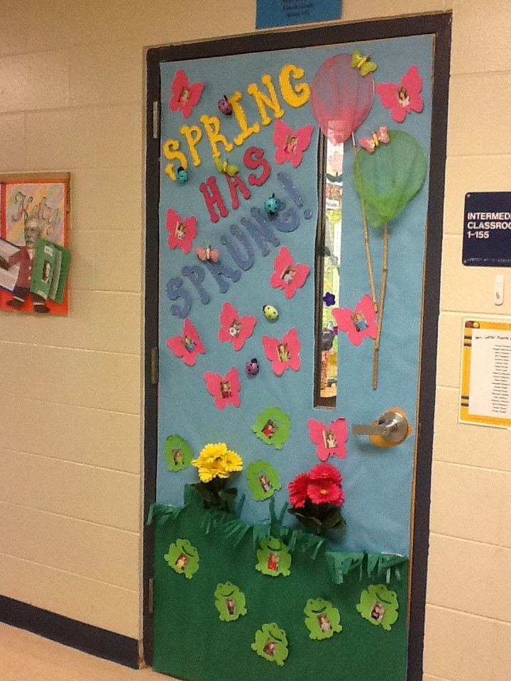 Spring Ideas For School
 Classroom Door Spring has Sprung