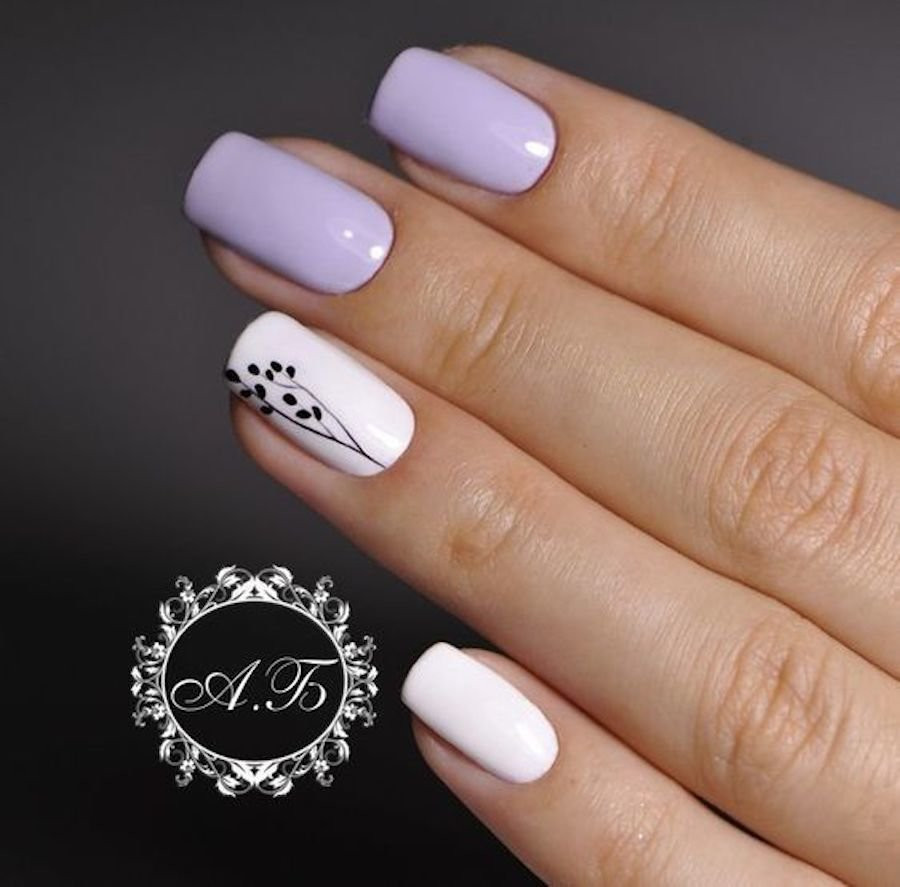 Spring Ideas Nails
 Use a dotting tool and slender nail brush to create this