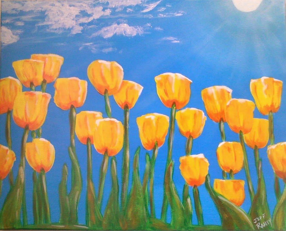 Spring Ideas Painting
 Wine and Canvas Tulips in Springtime Wednesday March 4