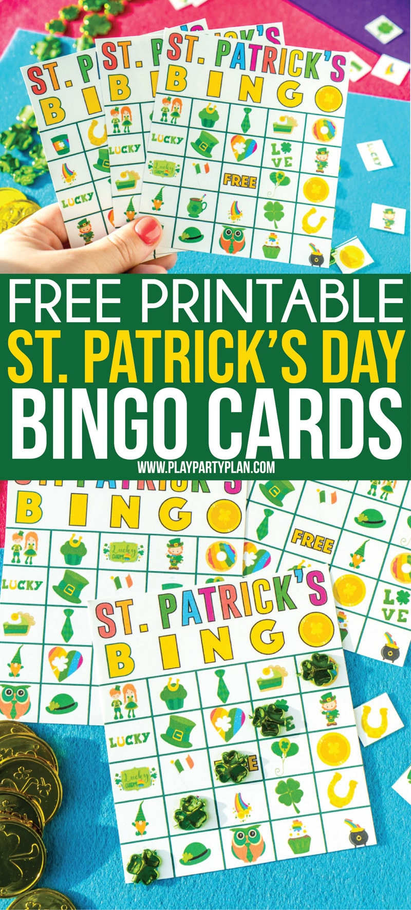 St Patrick's Day Activities For Adults
 Free Printable St Patrick s Day Bingo Cards Play Party Plan