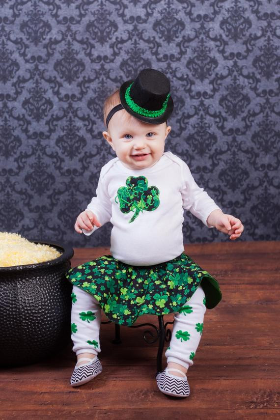 St Patrick's Day Baby Picture Ideas
 Items similar to St Patrick s Day Outfit Baby Girl on Etsy