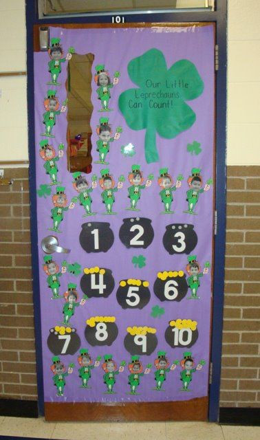 St Patrick's Day Bulletin Board Ideas Preschool
 March Pre K St Patricks Day door decoration