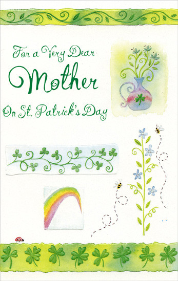 St Patrick's Day Children's Activities
 Vase Rainbow & Shamrocks Mother St Patrick s Day Card