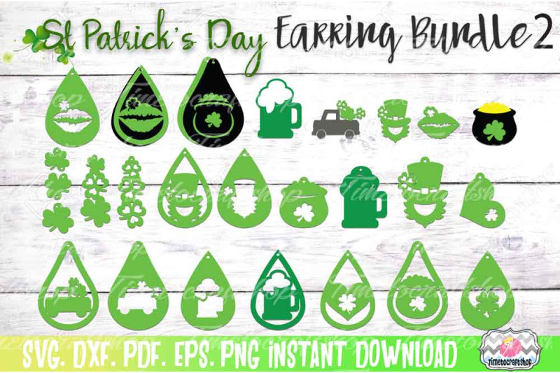 St. Patrick's Day Craft
 SVG DXF PDF PNG and EPS St Patrick s Day Earring