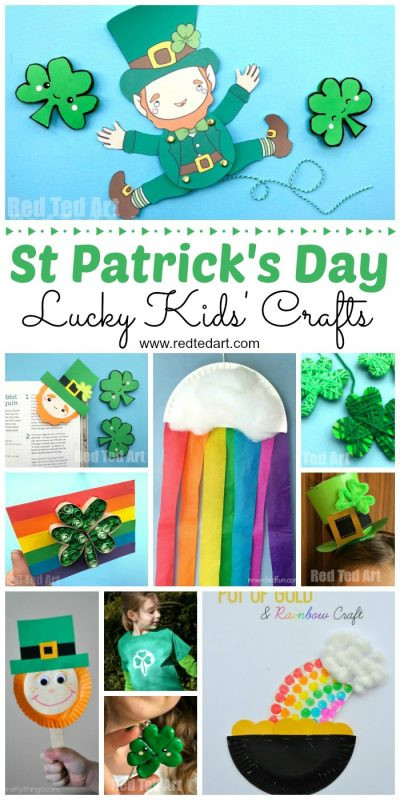 St Patrick's Day Craft Ideas
 Paper Plate Tambourine for St Patrick s Day Red Ted Art