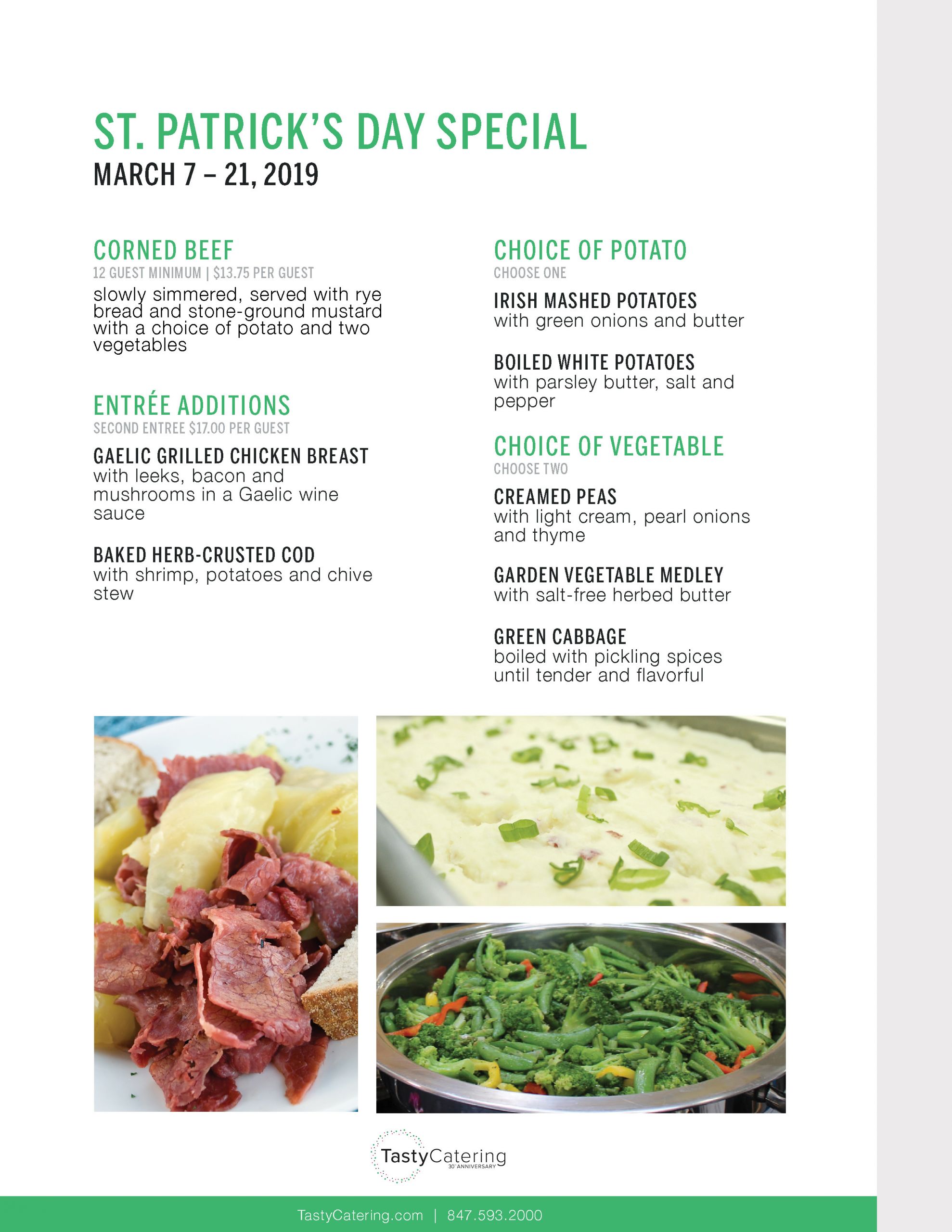 St Patrick's Day Food Specials
 Special Menu for St Patrick’s Day