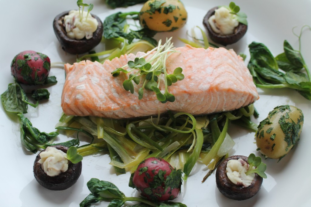 St Patrick's Day Food Traditions
 Poached Salmon on Leeks Happy Saint Patricks Day