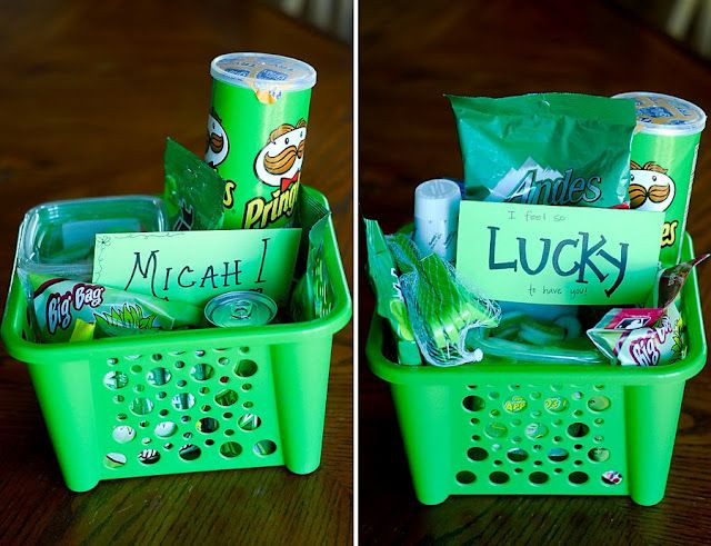 St Patrick's Day Gift Ideas
 Cute little St Patrick s Day t baskets with some