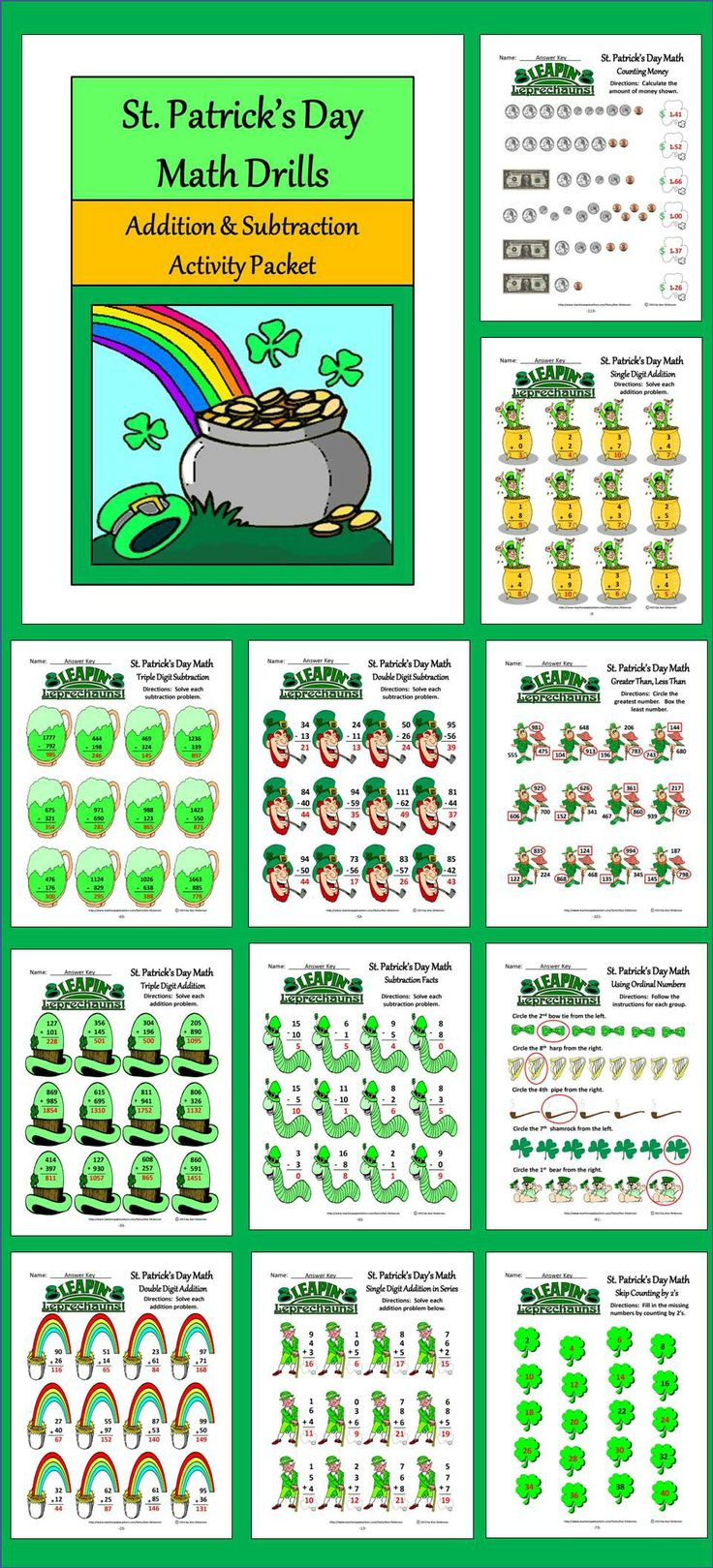 St Patrick's Day Math Activities
 1000 images about St Patrick s Day Math Ideas on Pinterest