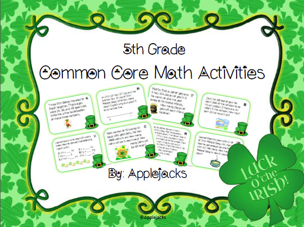 St Patrick's Day Math Activities
 St Patrick s Day Math Activities 5th Grade on Teacher