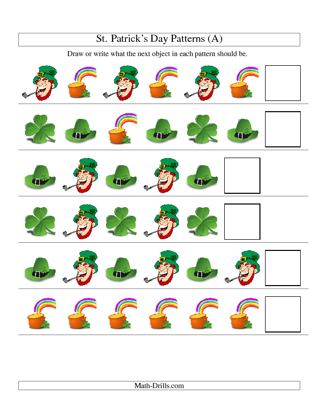 St Patrick's Day Math Activities
 St Patrick s Day Math Worksheet
