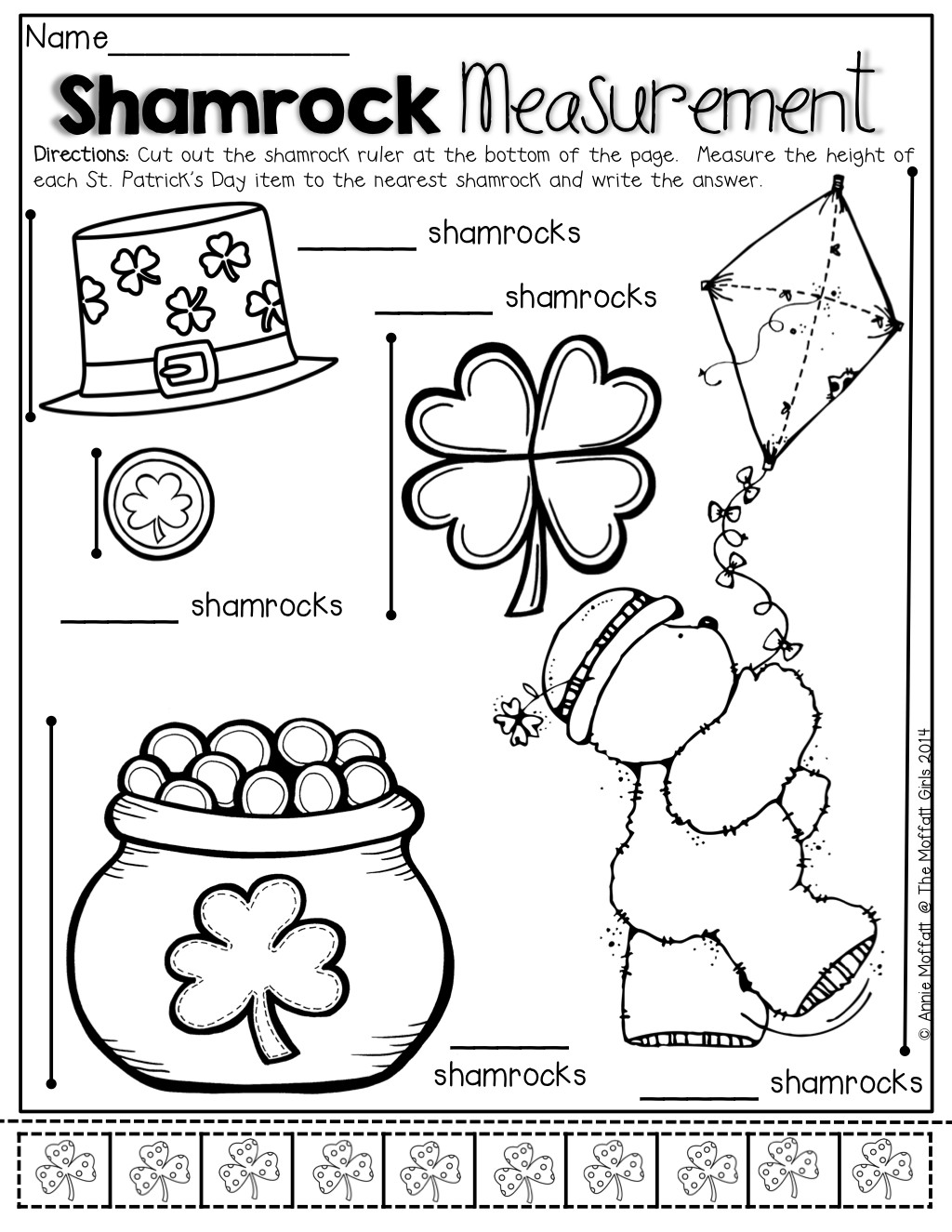 St Patrick's Day Math Activities
 St Patrick s Day Measurement with a built in shamrock
