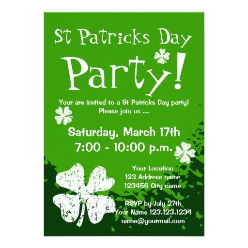 St Patrick's Day Party Invitations
 1000 images about St Patrick s Day Invitations on Pinterest