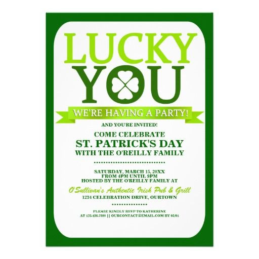 St Patrick's Day Party Invitations
 143 best images about Saint Patrick s Day Invitations and