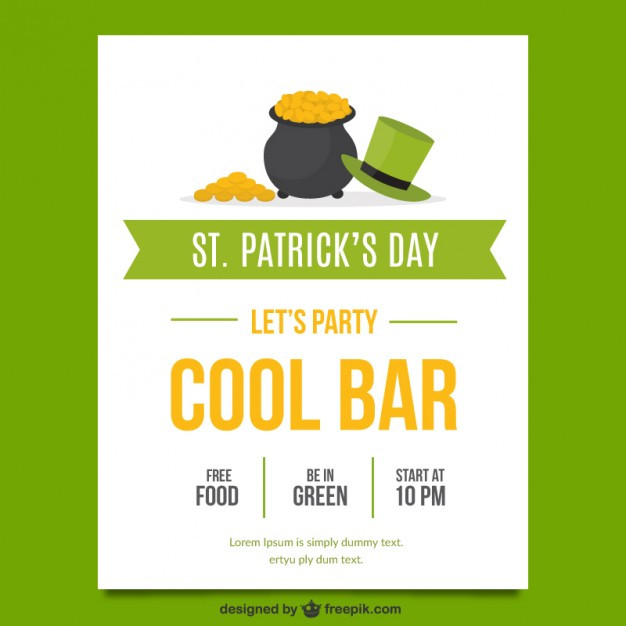 St Patrick's Day Party Names
 Poster of St patricks day party Vector